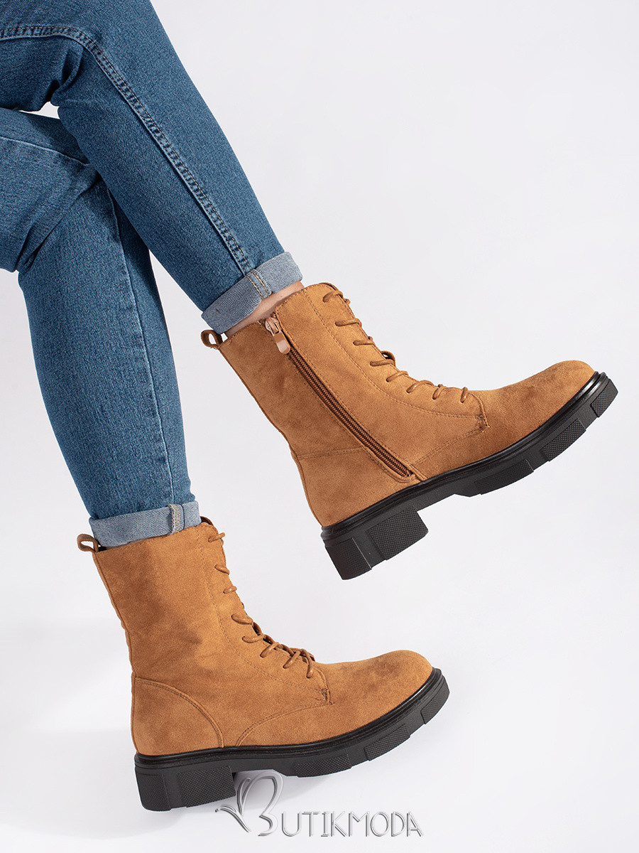 Light Brown Insulated Ankle Boots