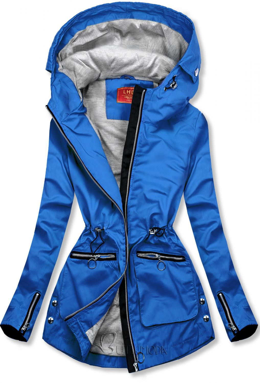 Blue spring parka jacket