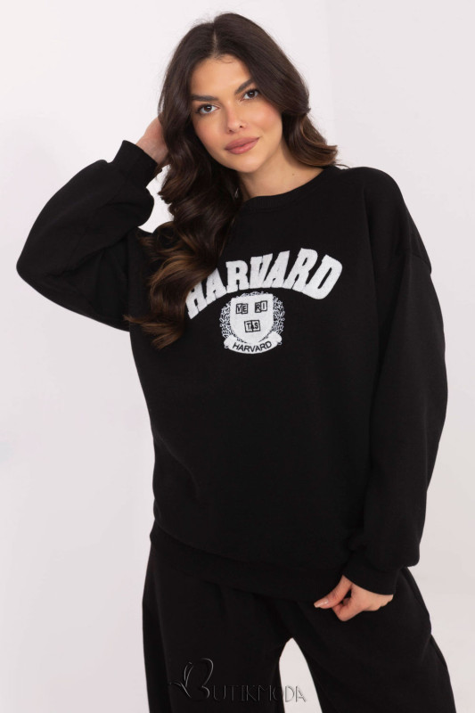 Black Women's Sweatshirt with Print