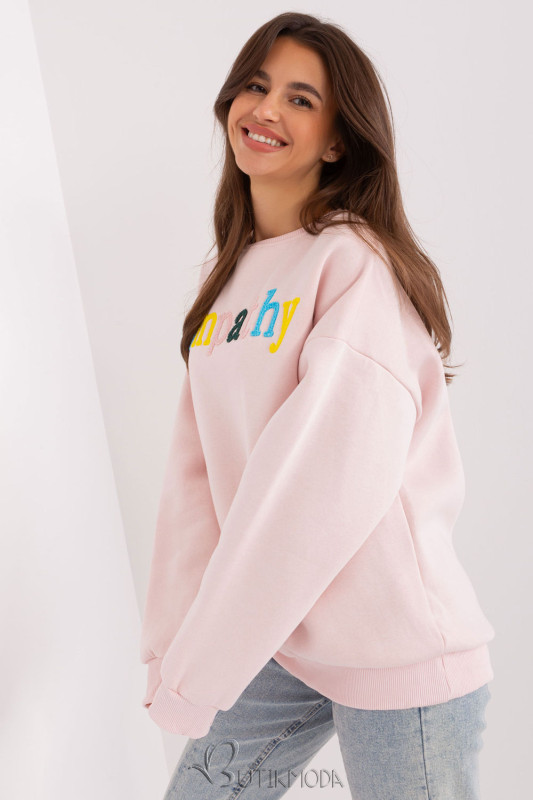 Light pink Sweatshirt with "Empathy" Print