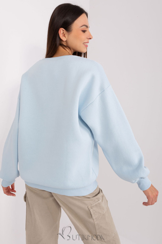 Women's Light Blue Sweatshirt with "Empathy" Print