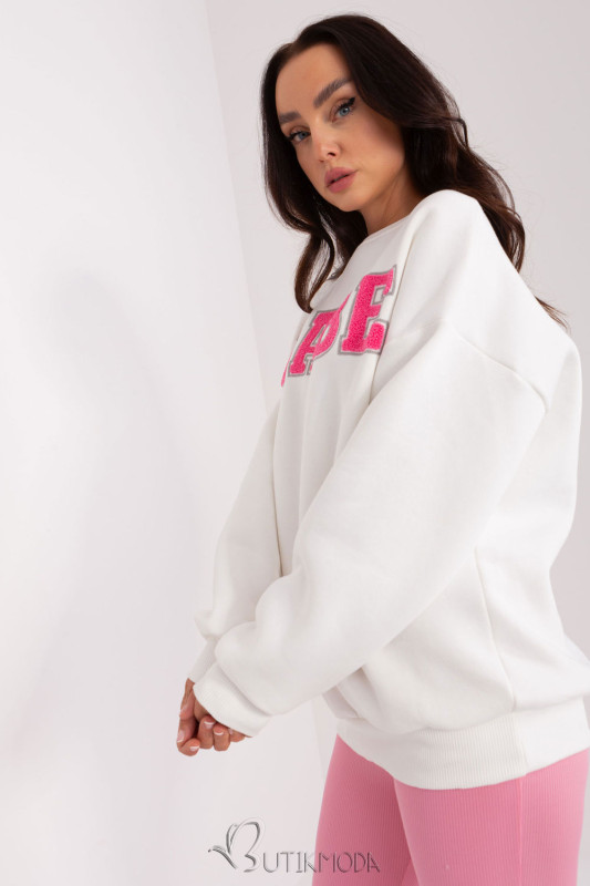 Beige Women's Sweatshirt with "BABE" Print