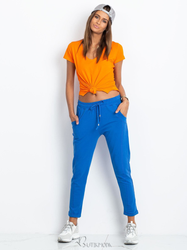 Sporty Jogging Pants in Dark Blue