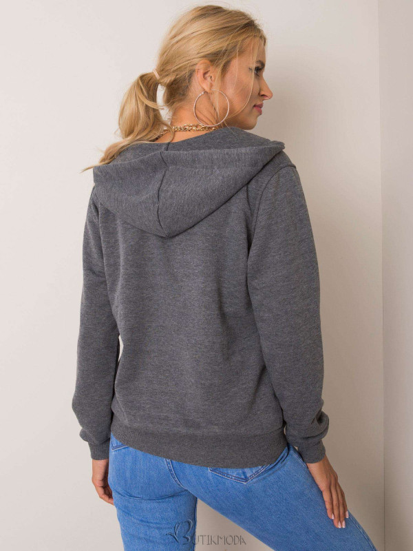 Dark Gray Cotton Hoodie