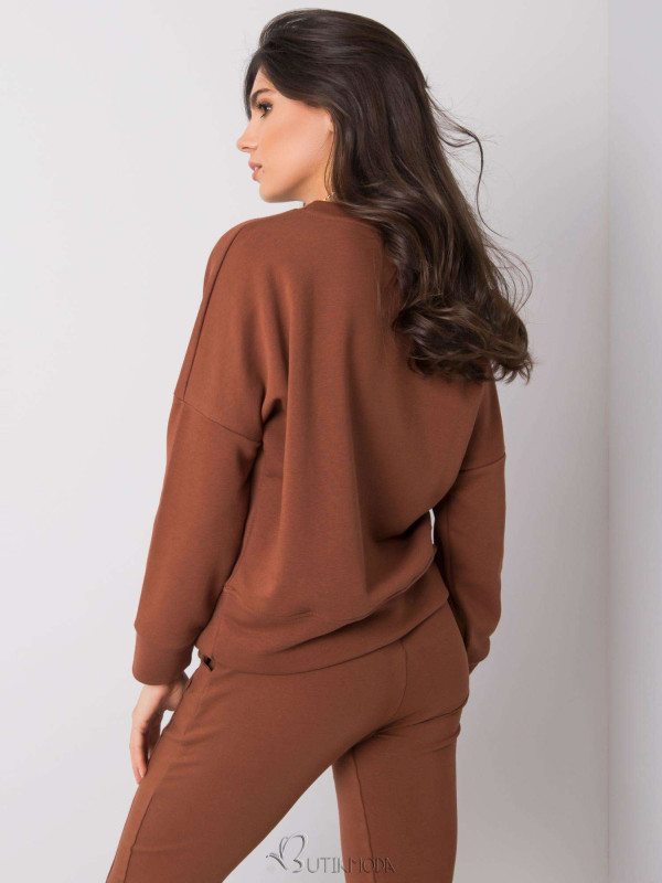 Brown Women's Cotton Sweatshirt