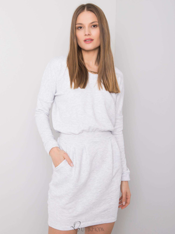 Stylish Gray Dress with Long Sleeves