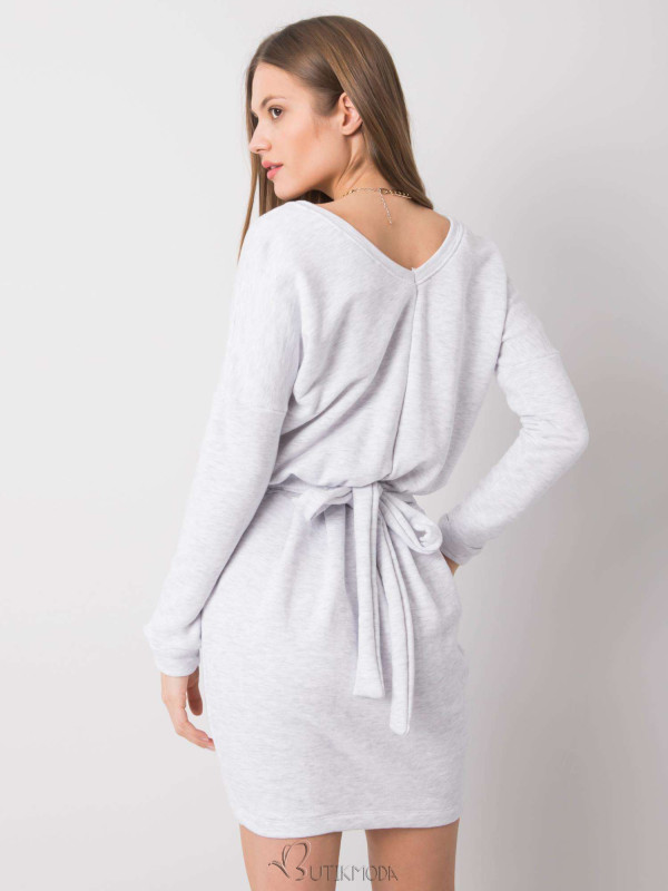 Stylish Gray Dress with Long Sleeves