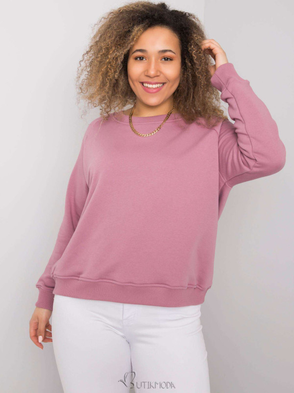 Pink Plus Size Hoodie Without Hood