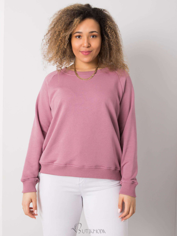 Pink Plus Size Hoodie Without Hood