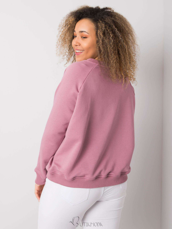 Pink Plus Size Hoodie Without Hood