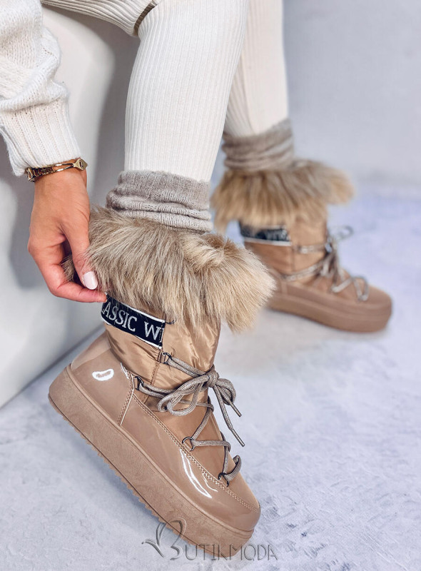 Beige snow boots CLASSIC