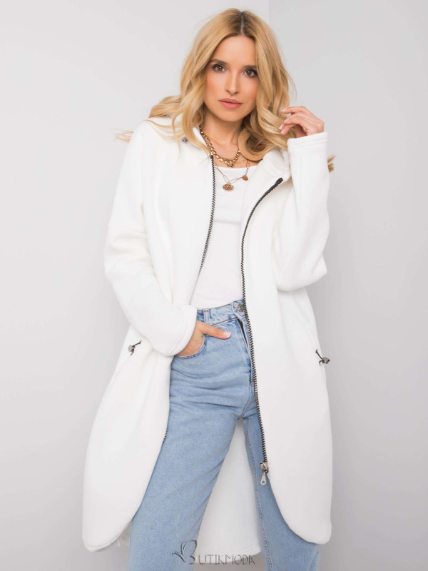 White Long Hoodie from RUE PARIS