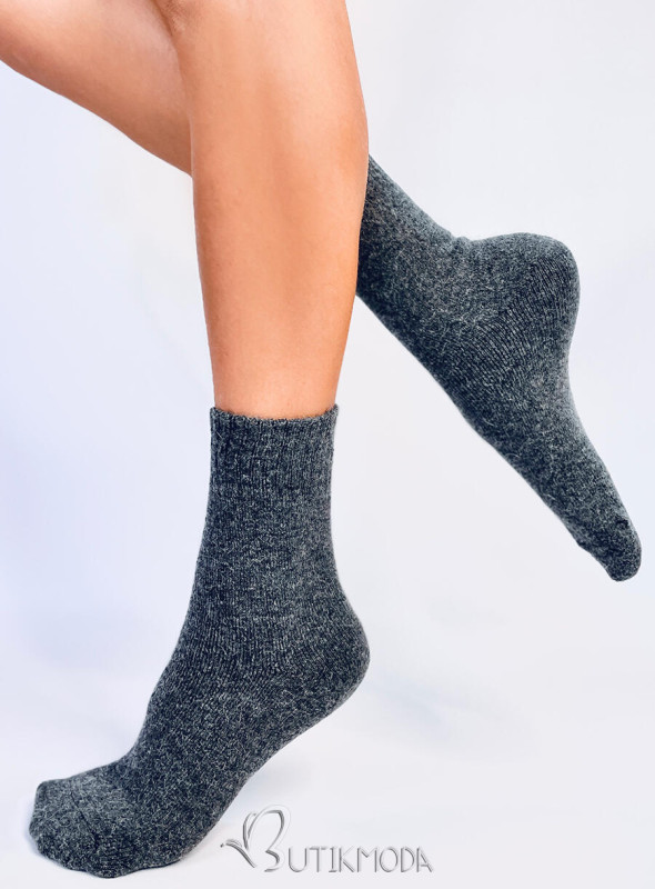 Dark grey woolen socks