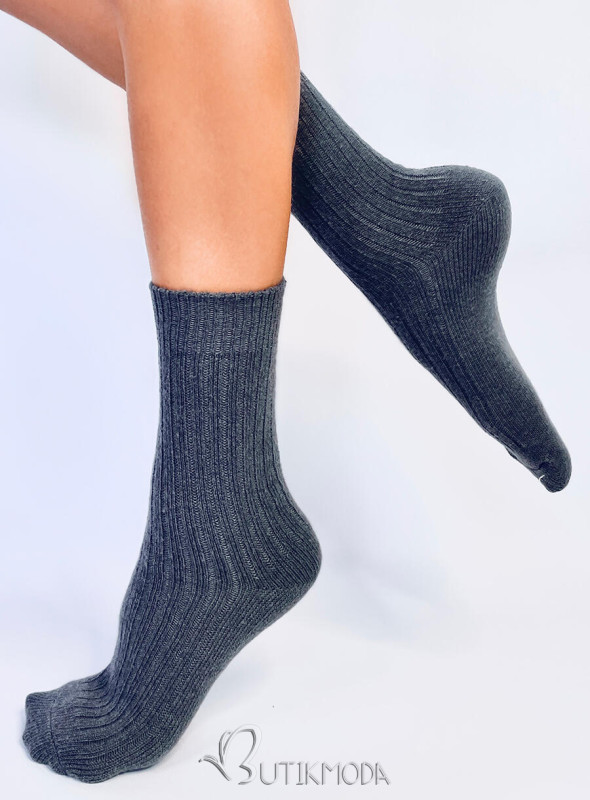 Dark grey warm women's socks