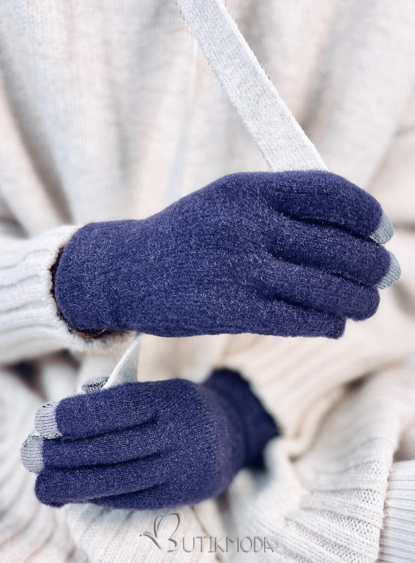 Women's basic gloves dark blue