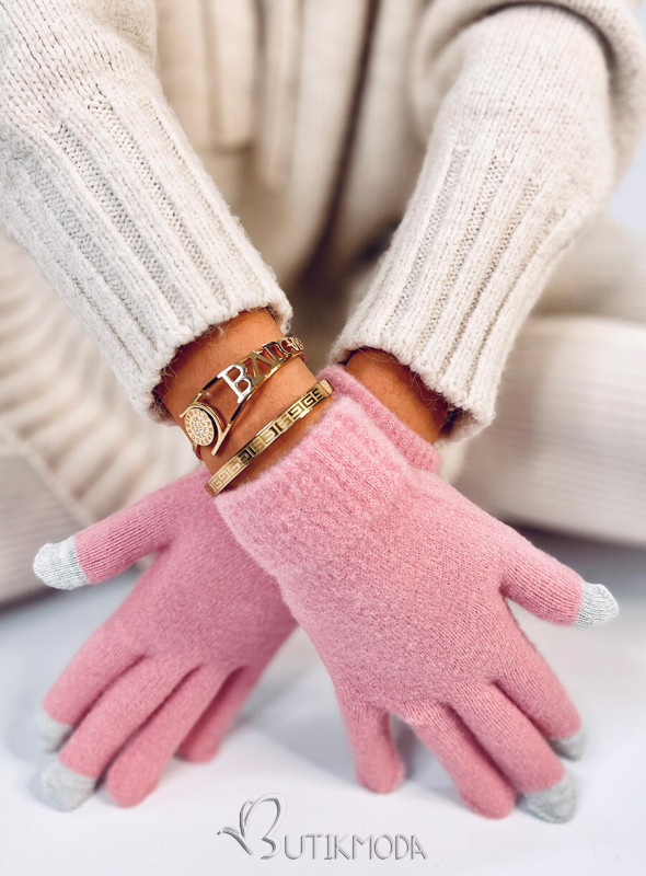 Women's basic gloves pink