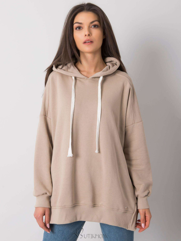 Beige Smooth Hoodie