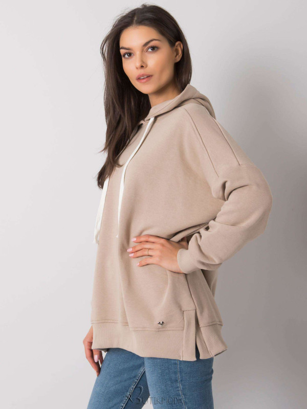 Beige Smooth Hoodie