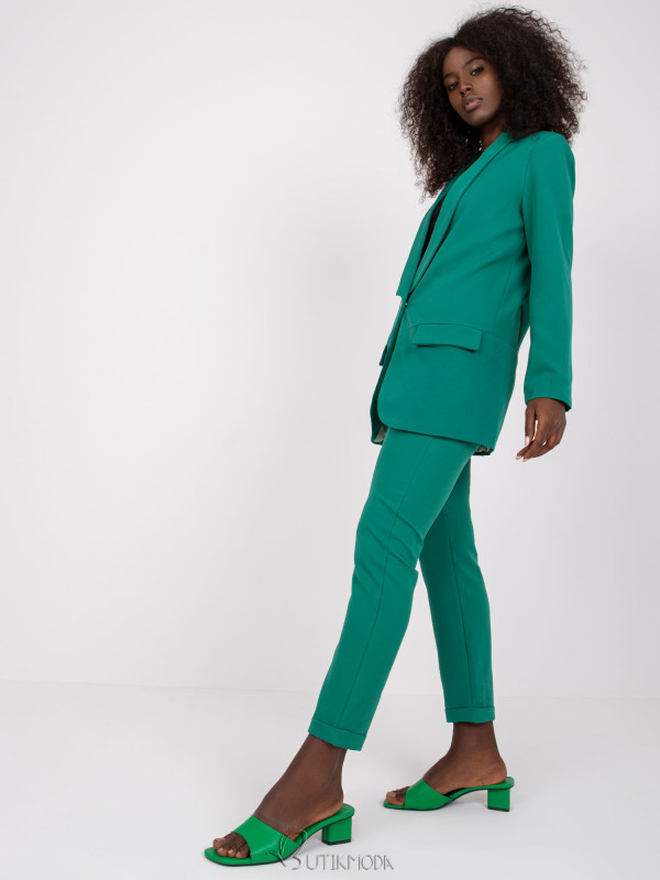 Elegant Green Blazer with Long Sleeves