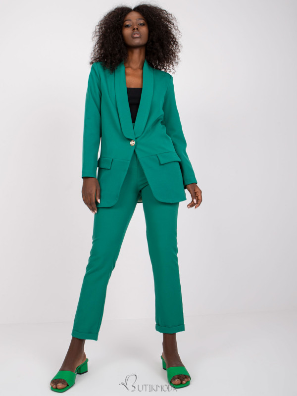 Elegant Green Blazer with Long Sleeves