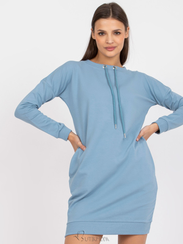 Stylish Sweat Dress in Light Blue