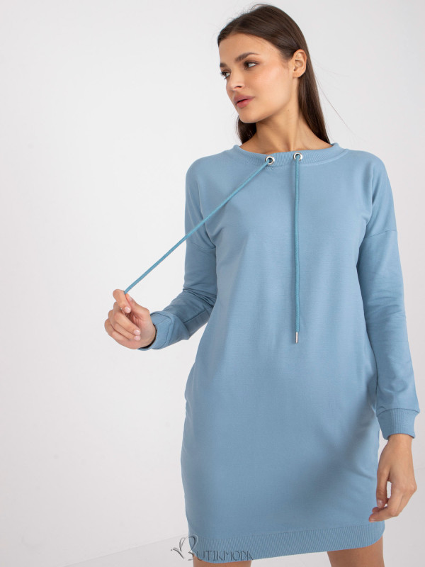 Stylish Sweat Dress in Light Blue