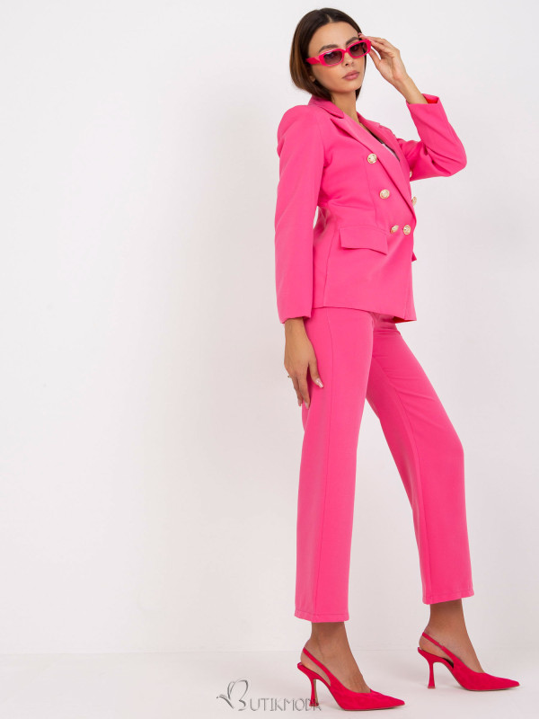 Elegant Women's Blazer in Dark Pink