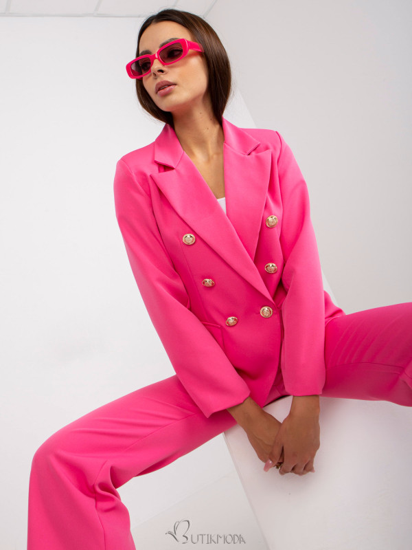 Elegant Women's Blazer in Dark Pink