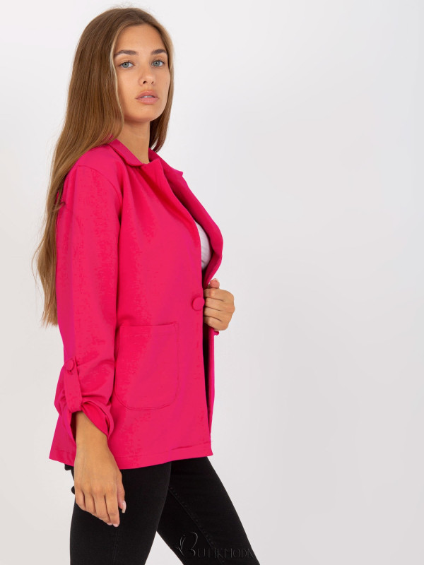 Fuchsia Casual Blazer with Pockets RUE PARIS