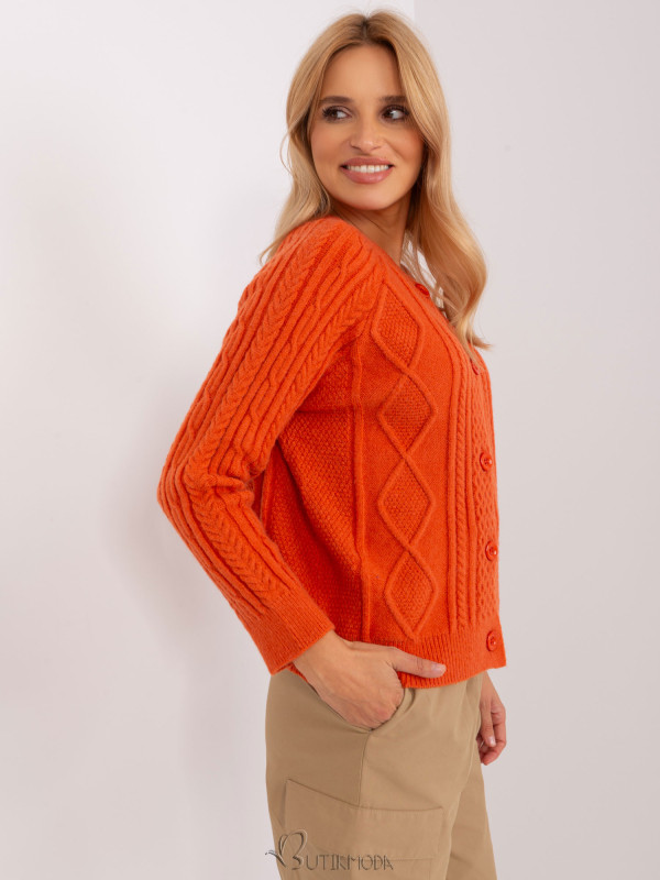 Orange Women's Button Sweater