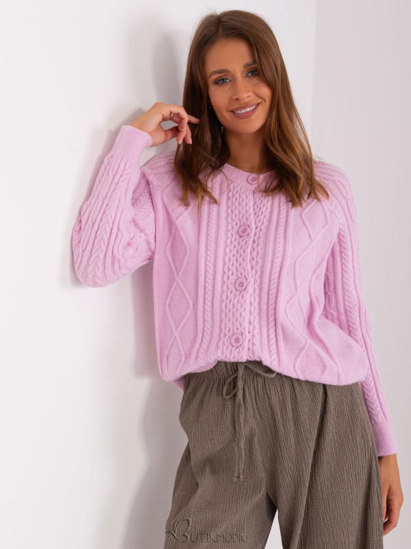 Lilac Women's Button-Up Sweater