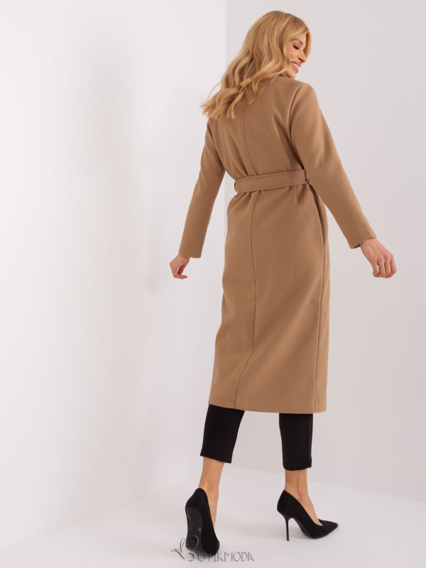 Elegant Transitional Coat in Camel Color