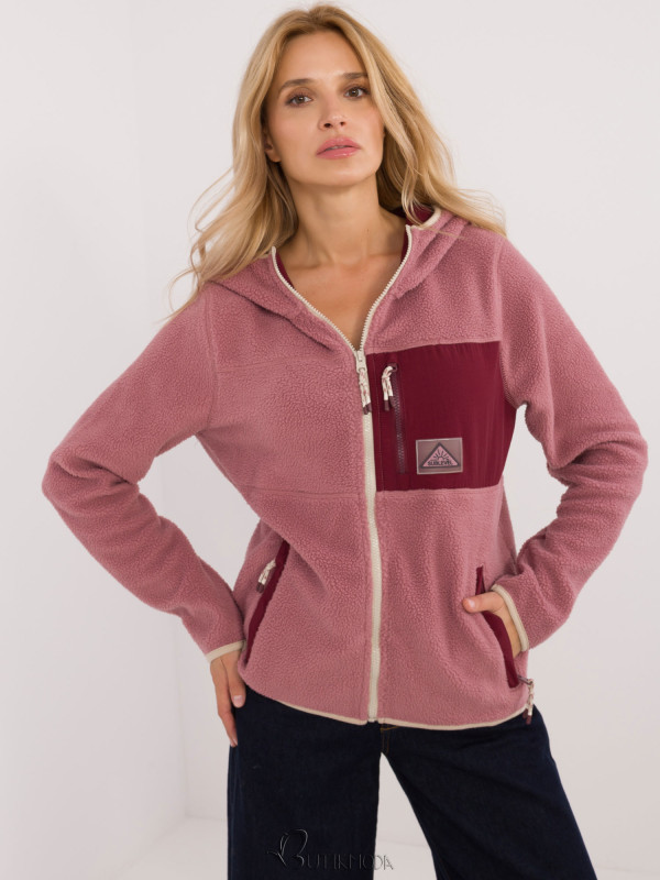 Dark Pink Hooded Sweatshirt