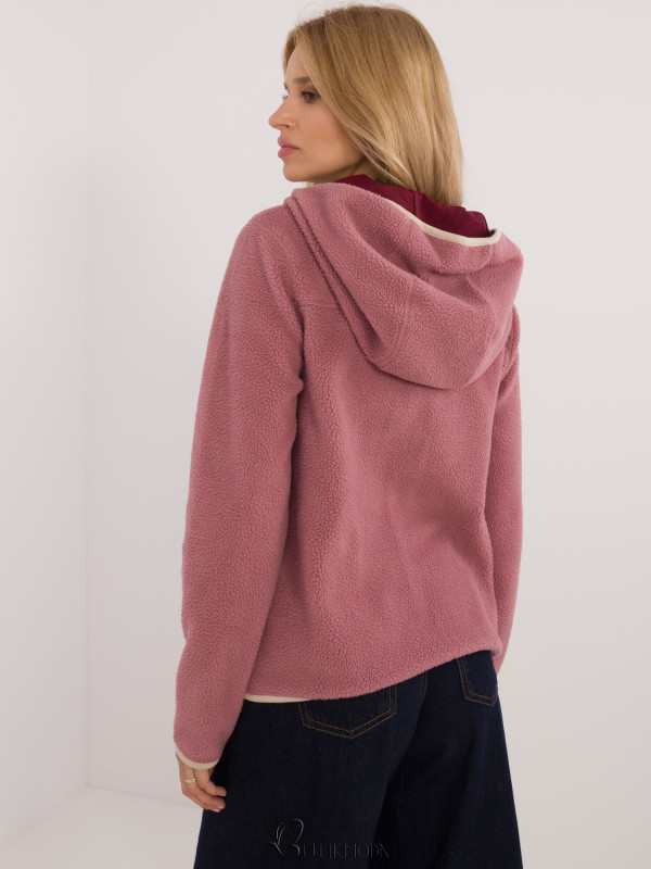 Dark Pink Hooded Sweatshirt