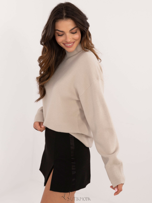 Beige Long Sleeve Sweater