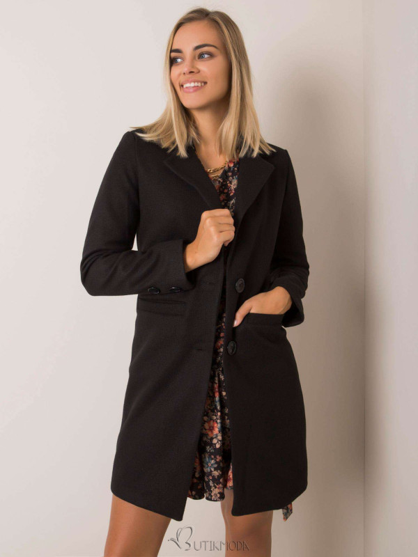 Elegant Transitional Coat in Black