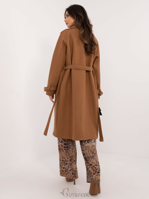 Elegant Transitional Coat in Camel Color