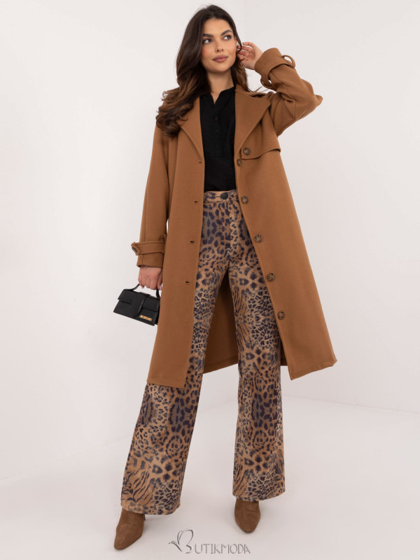 Elegant Transitional Coat in Camel Color