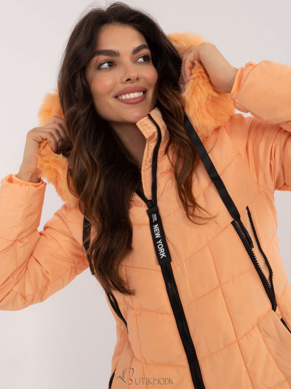 Comfortable Winter Jacket in Bright Orange