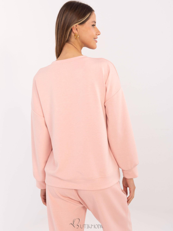 Stylish Women's Sweatshirt in Peach Color