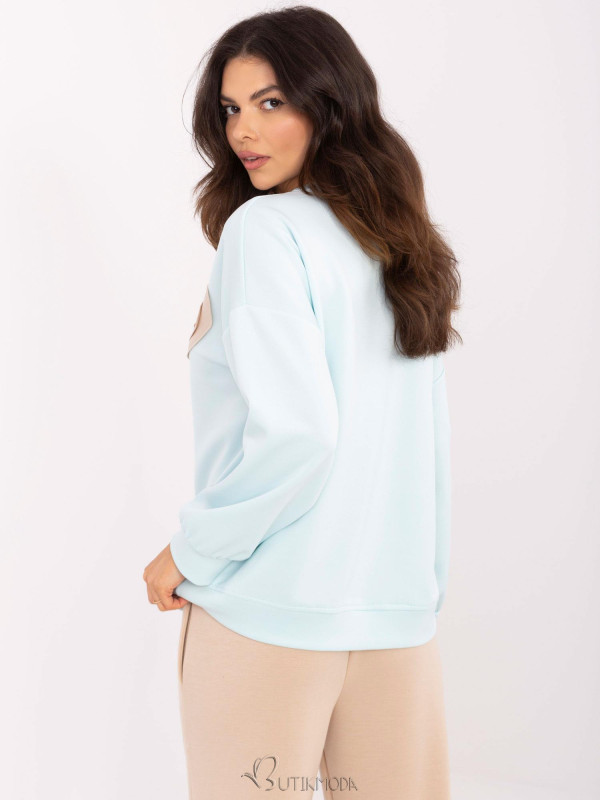 Stylish Blue Hoodie with Long Sleeves