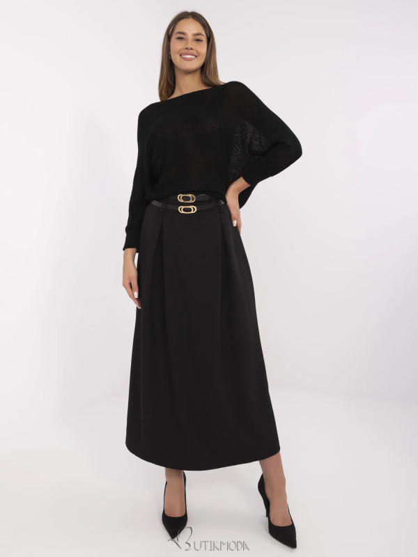 Elegant Black Maxi Skirt