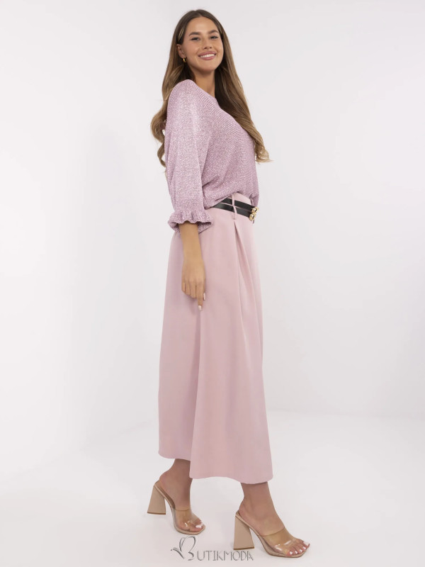 Elegant Maxi Skirt in Light Pink