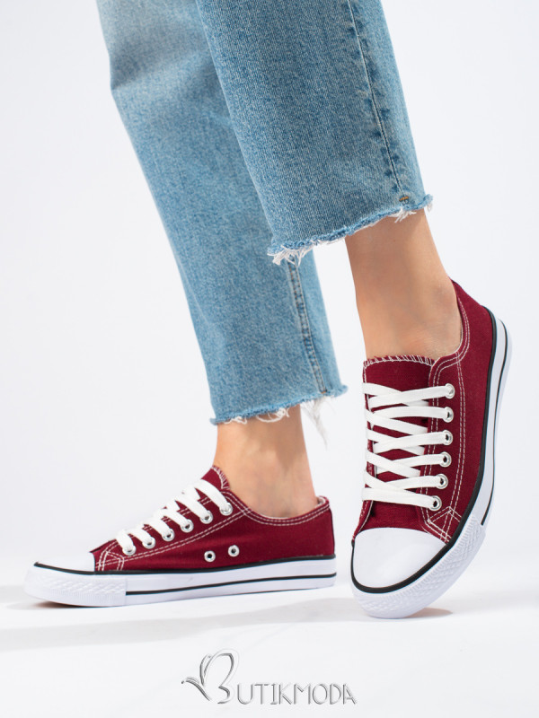 Classic Burgundy Women's Sneakers Shelovet