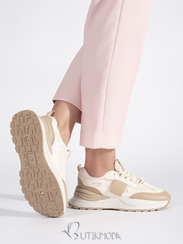 Beige-White Women's Sports Shoes