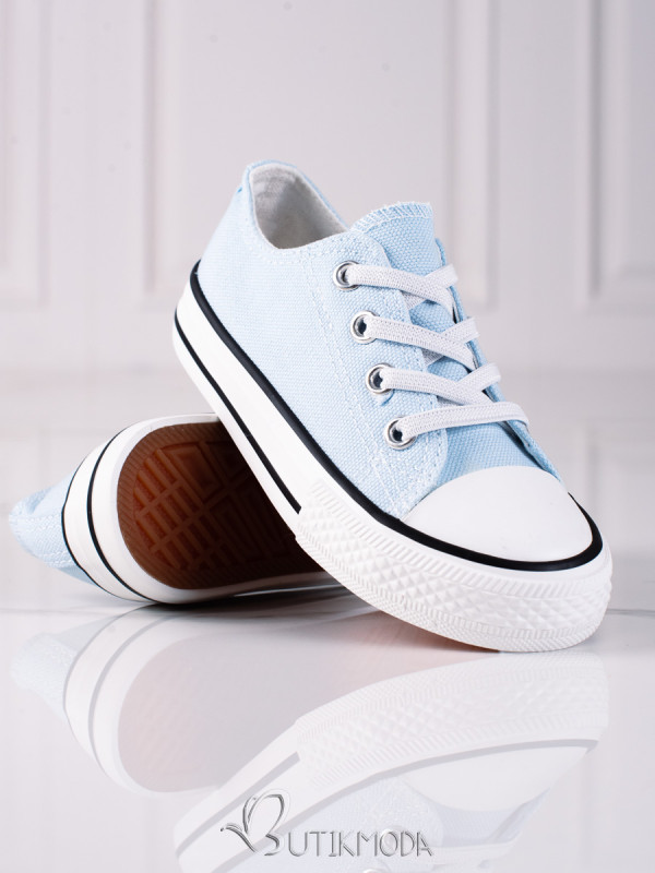 Light blue children's lace-up sneakers