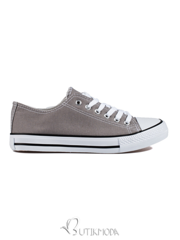 Grey women's canvas sneakers