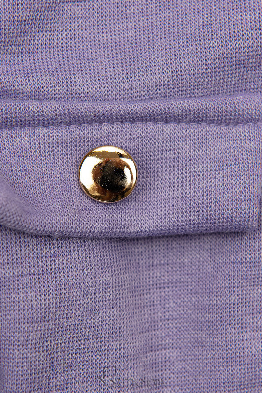 Purple girl's dress with a belt