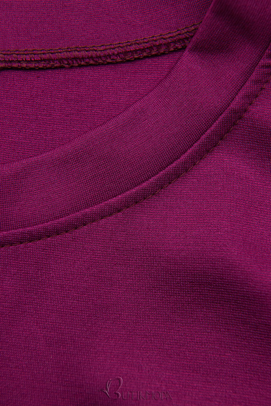 Purple sweatshirt dress with lace