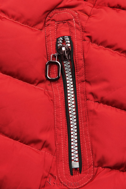Red/gray winter padded jacket